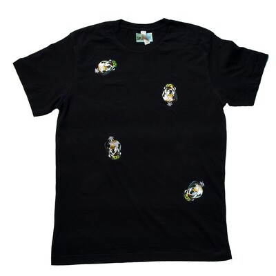 Splif Dog embroidered patch tee - black