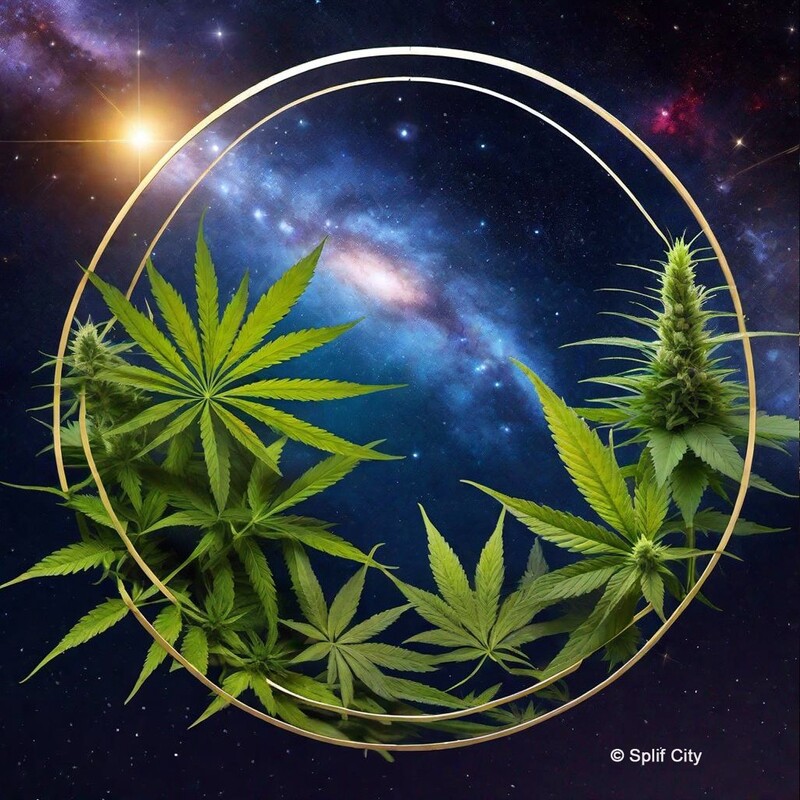 Cannabis In Cosmos 7 coaster