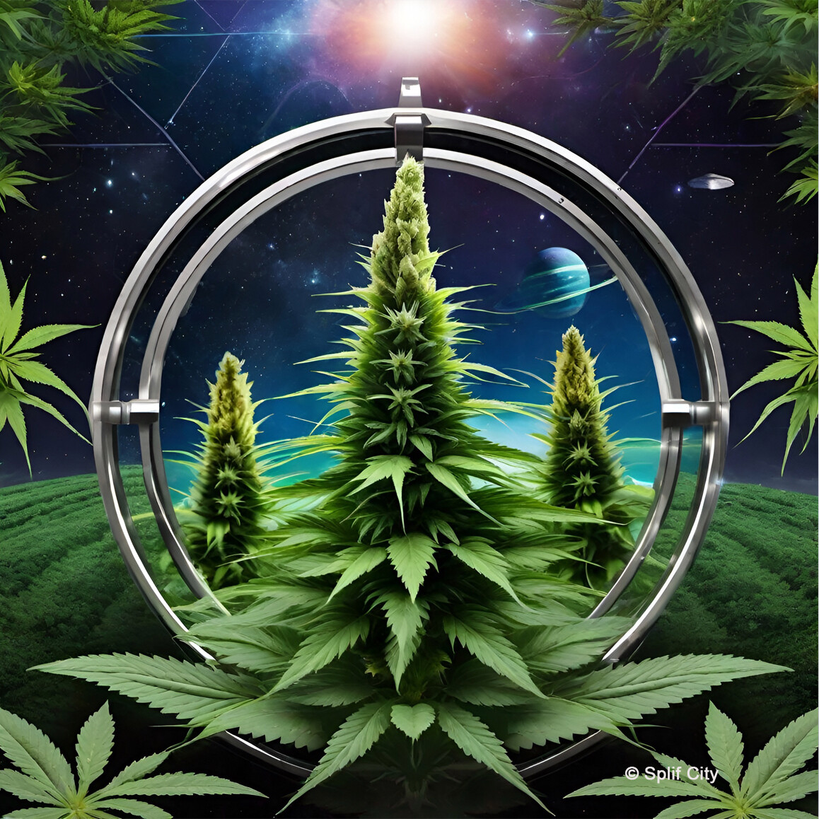 Cannabis In Cosmos 10 coaster