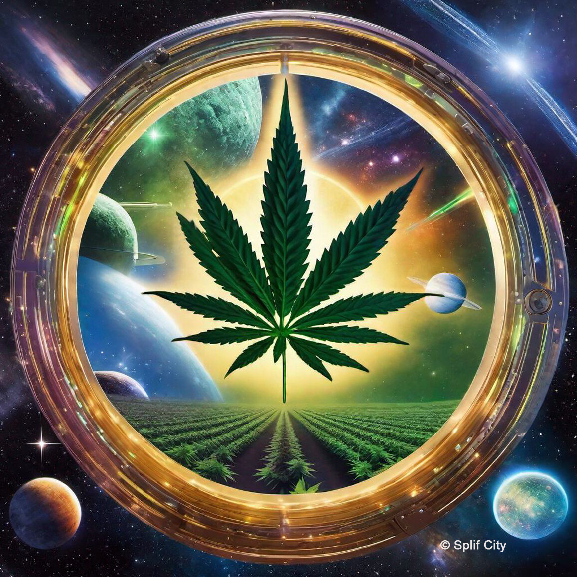 Cannabis In Cosmos 4 coaster