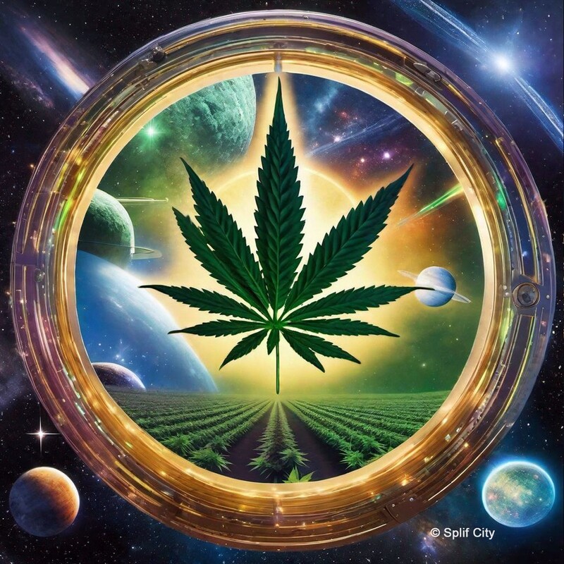 Cannabis In Cosmos 4 coaster
