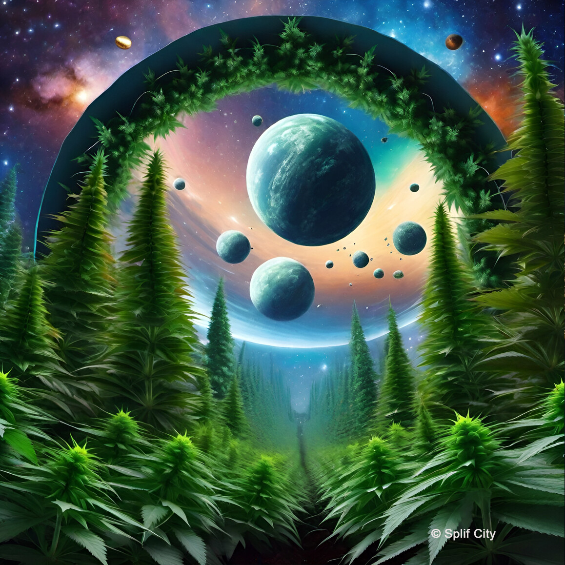 Cannabis In Cosmos 3 coaster