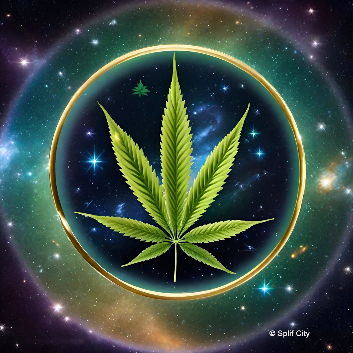 Cannabis In Cosmos 5 coaster