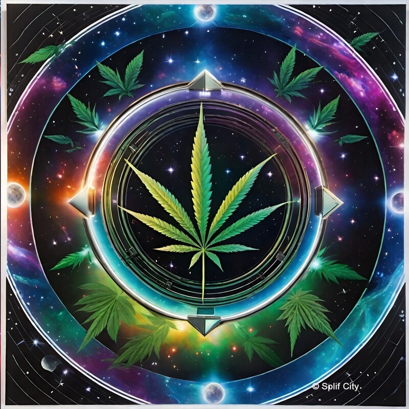 Cannabis In Cosmos 9 coaster