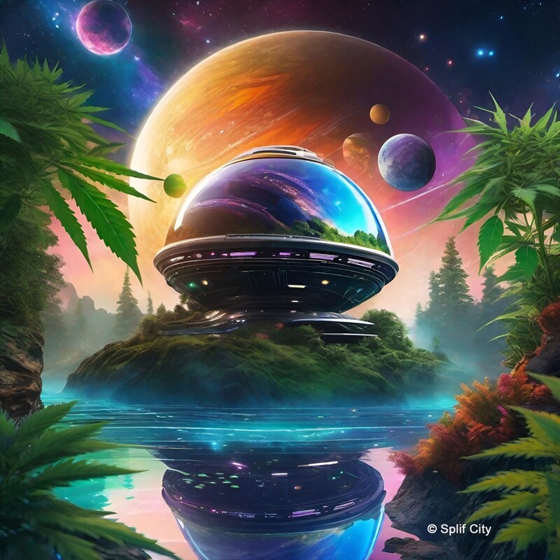 Extraterrestrial Weed 1 coaster