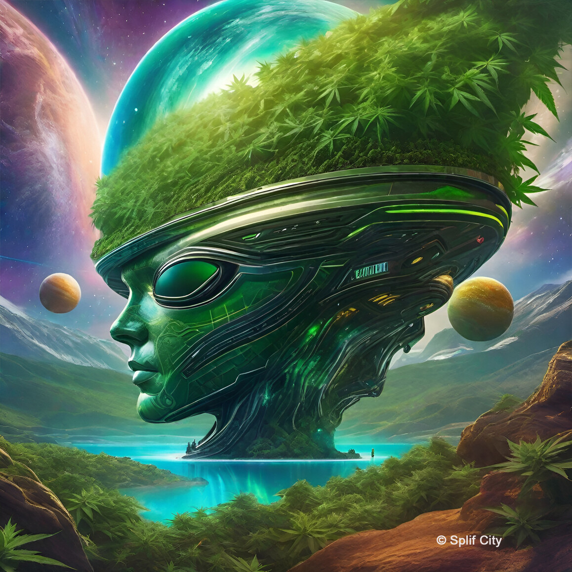 Extraterrestrial Weed 10 coaster