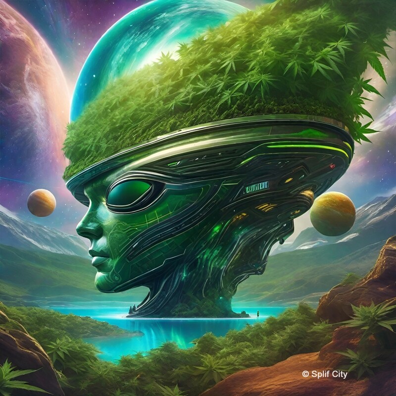 Extraterrestrial Weed 10 coaster