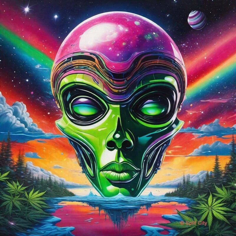 Extraterrestrial Weed 6 coaster