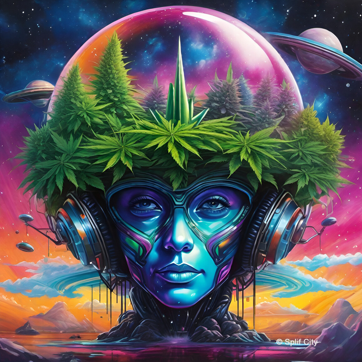 Extraterrestrial Weed 5 coaster