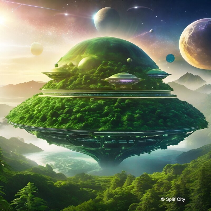 Extraterrestrial Weed 9 coaster