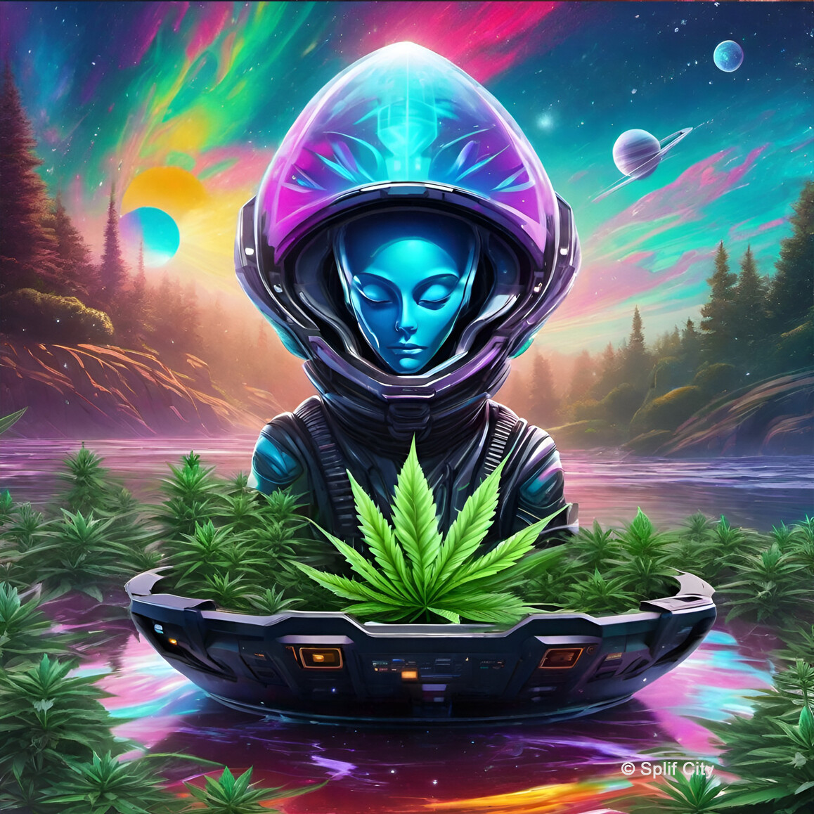 Extraterrestrial Weed 15 coaster