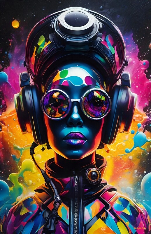 SC Trippy Astronaut 5 print