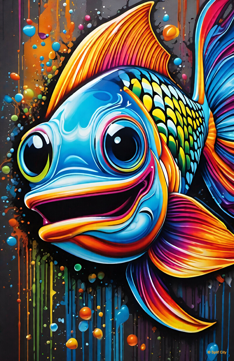 SC Trippy Fish 3 print