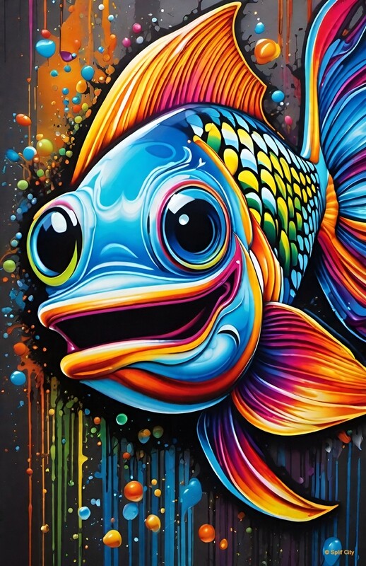 SC Trippy Fish 3 print