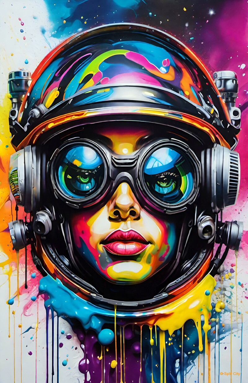 SC Trippy Astronaut 1 print