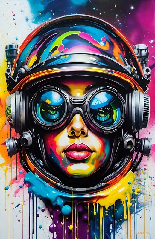 SC Trippy Astronaut 1 print