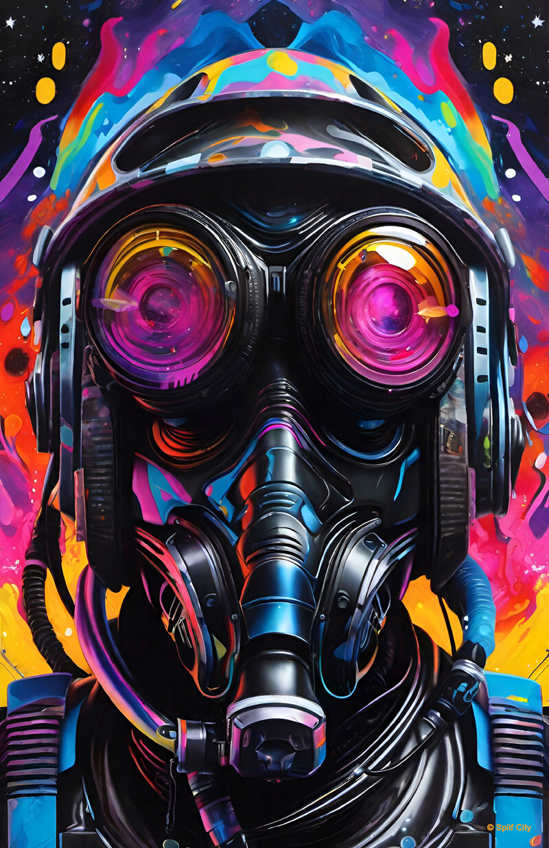 SC Trippy Astronaut 3 print