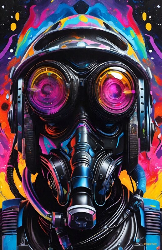 SC Trippy Astronaut 3 print