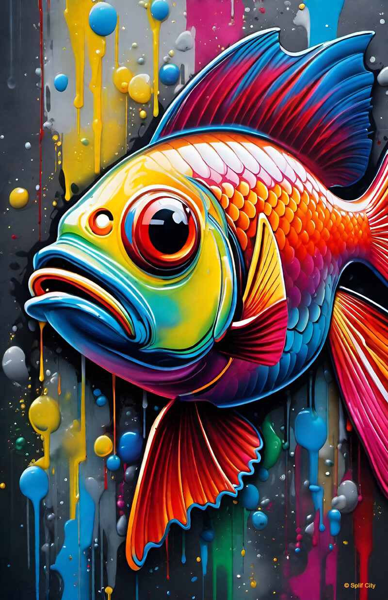 SC Trippy Fish 2 print