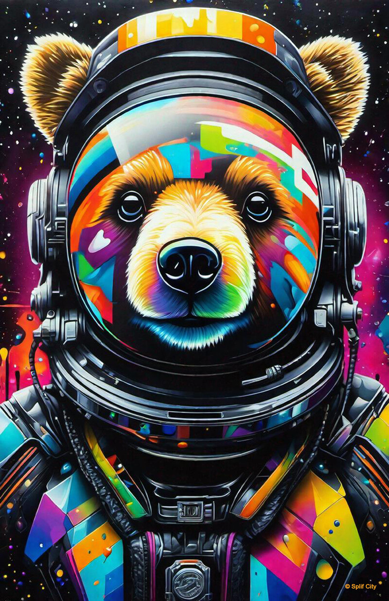 SC Trippy Astronaut 9 print