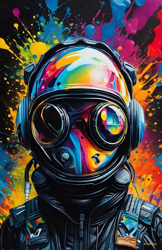SC Trippy Astronaut 6 print