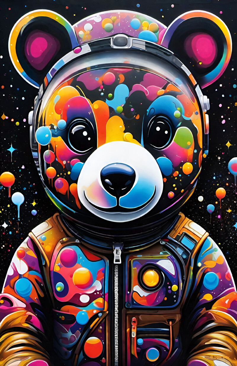 SC Trippy Astronaut 8 print