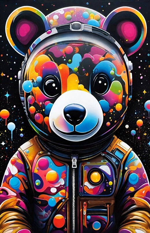 SC Trippy Astronaut 8 print