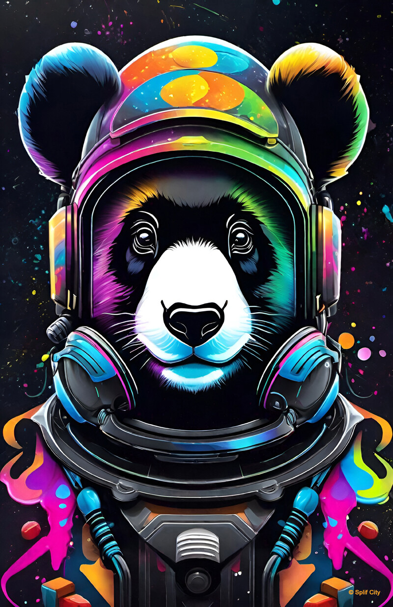 SC Trippy Astronaut 7 print