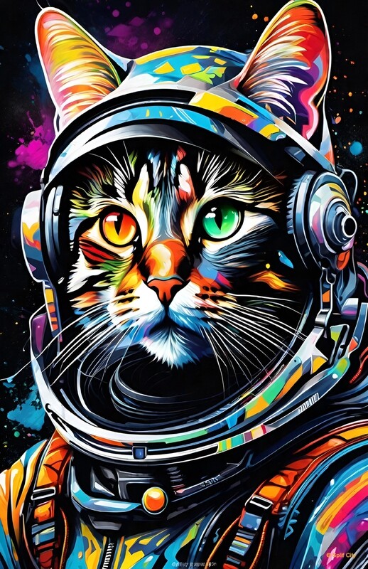 SC Trippy Astronaut 10 print