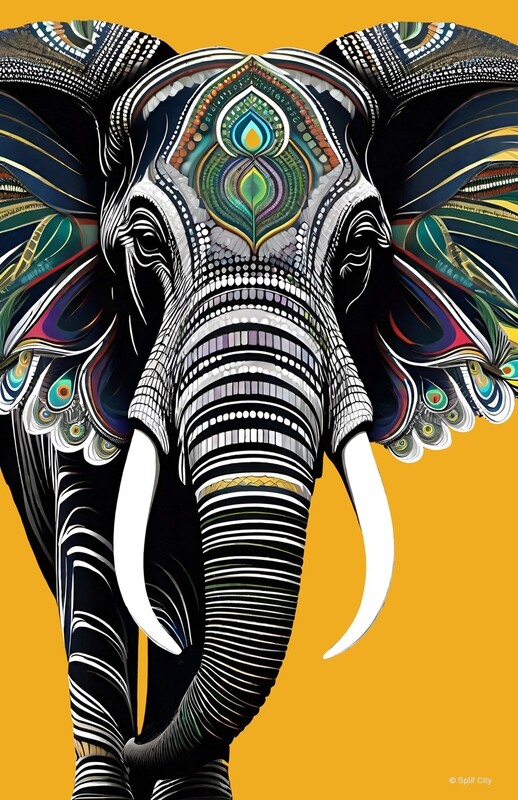 SC Trippy Elephant 1 color print