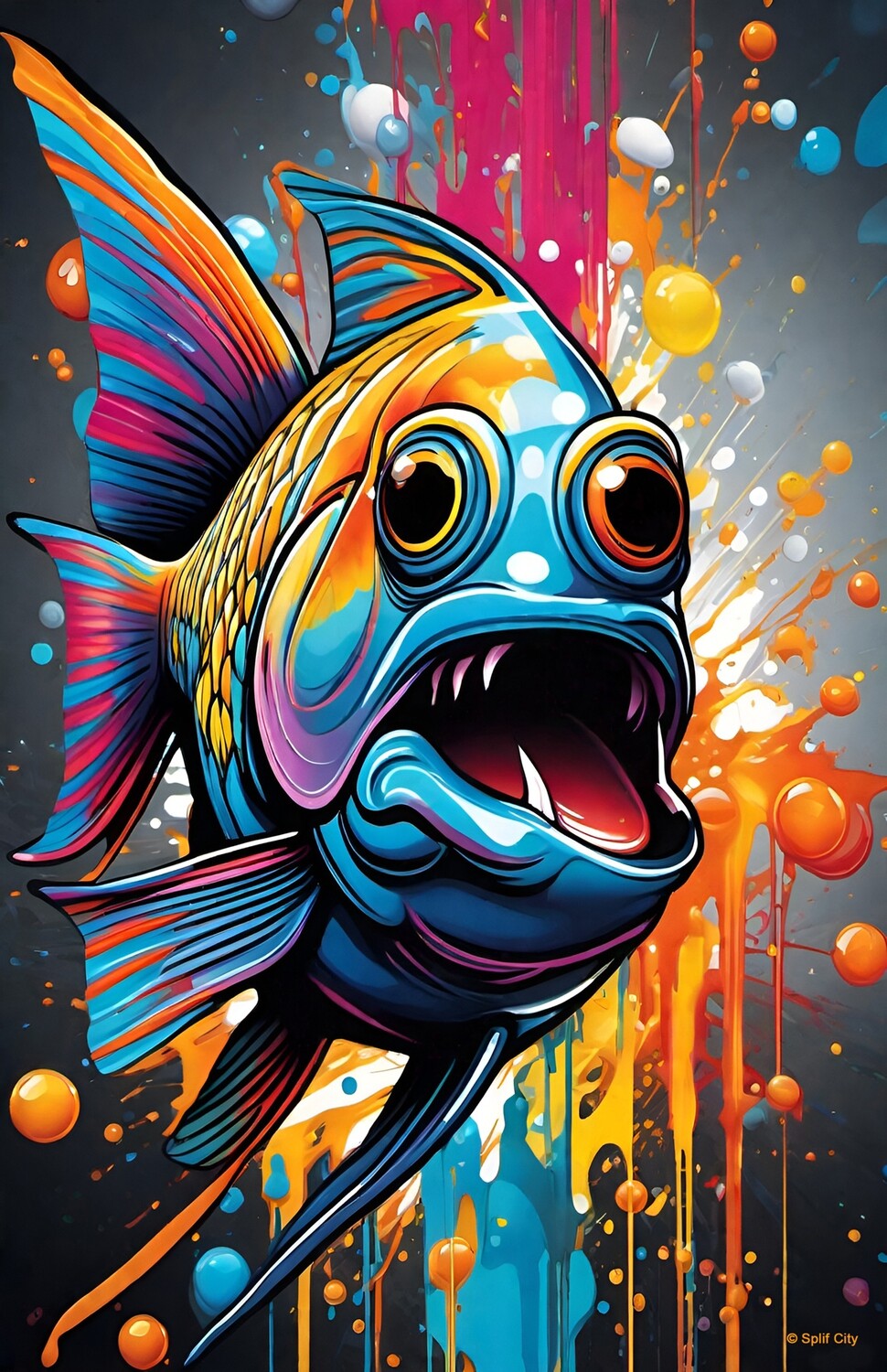 SC Trippy Fish 9 print