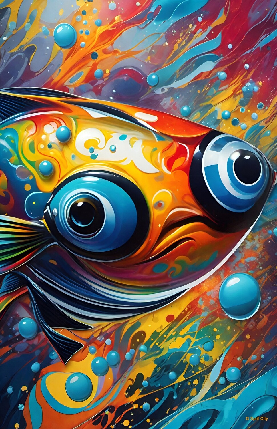 SC Trippy Fish 6 print