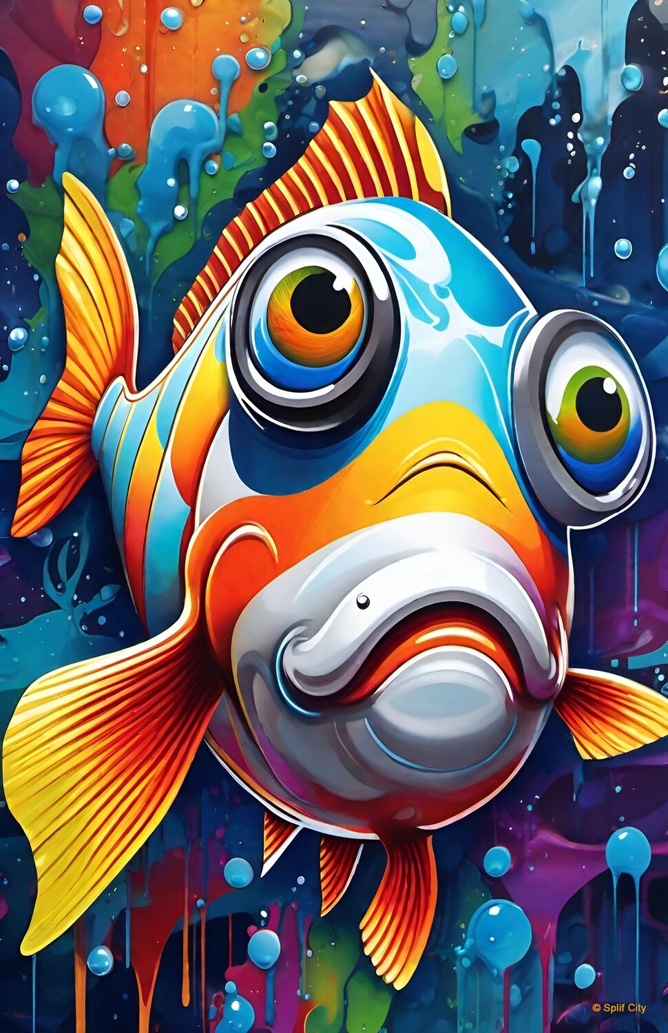 SC Trippy Fish 5 print