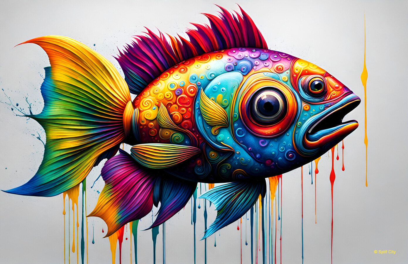 SC Trippy Fish 5 horizontal print