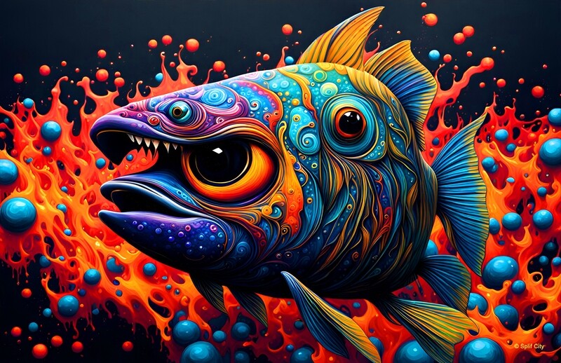 SC Trippy Fish 7 horizontal print