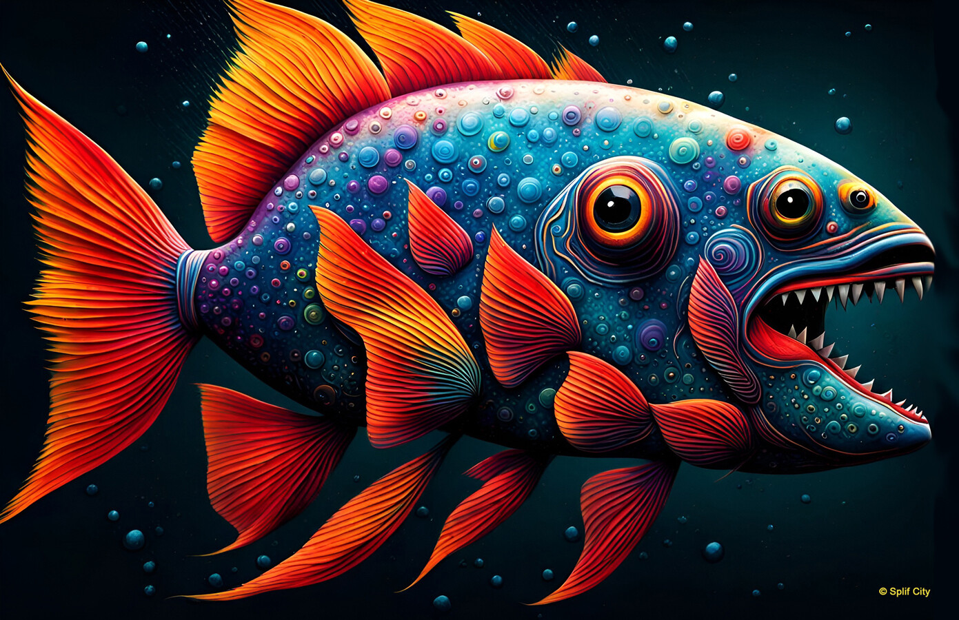 SC Trippy Fish 10 horizontal print