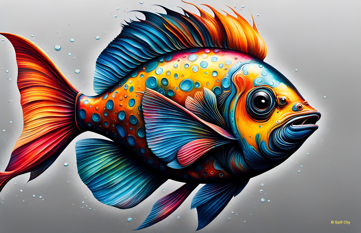 SC Trippy Fish 14 horizontal print