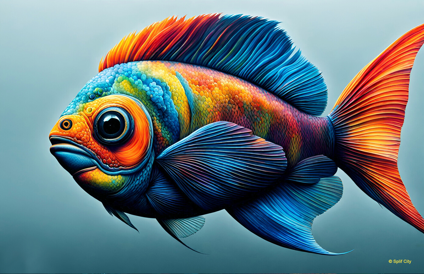 SC Trippy Fish 15 horizontal print