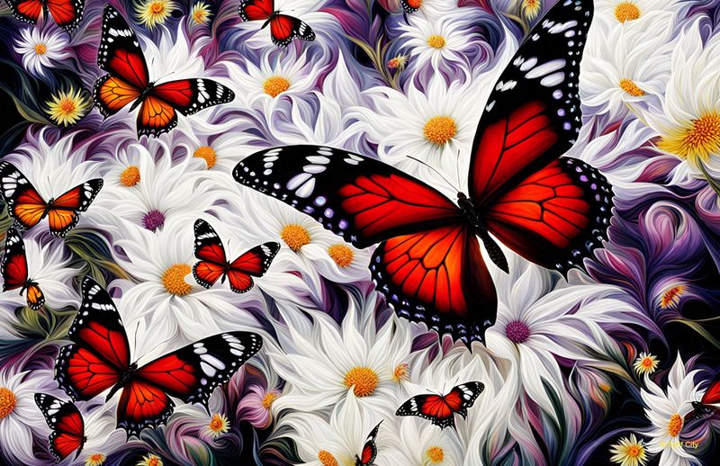 SC Trippy Butterfly  horizontal3 color print