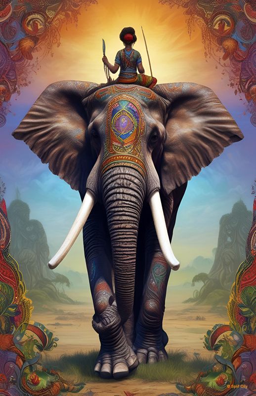 SC Elephant Rider 8 print