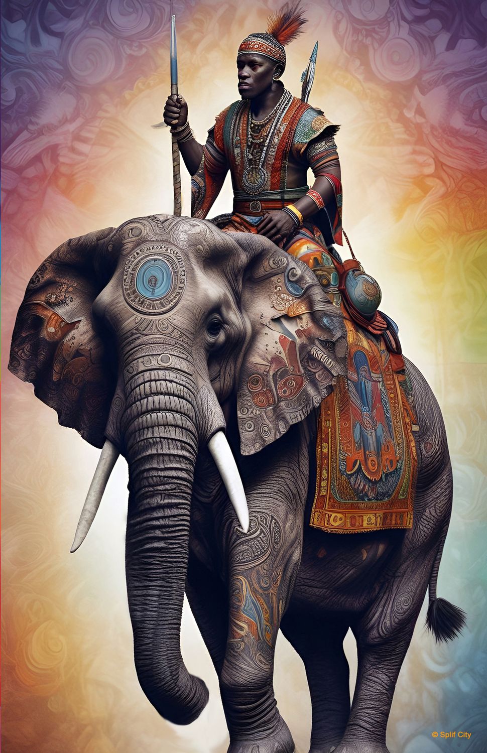 SC Elephant Rider 9 print