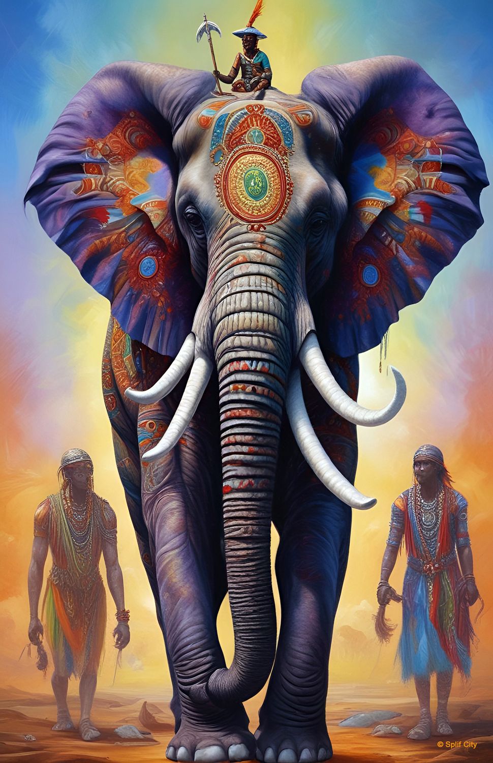 SC Elephant Rider 12 print