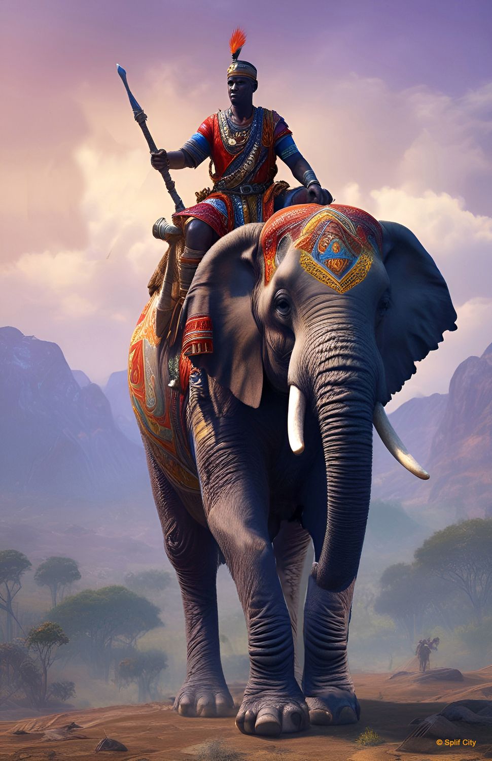 SC Elephant Rider 10 print