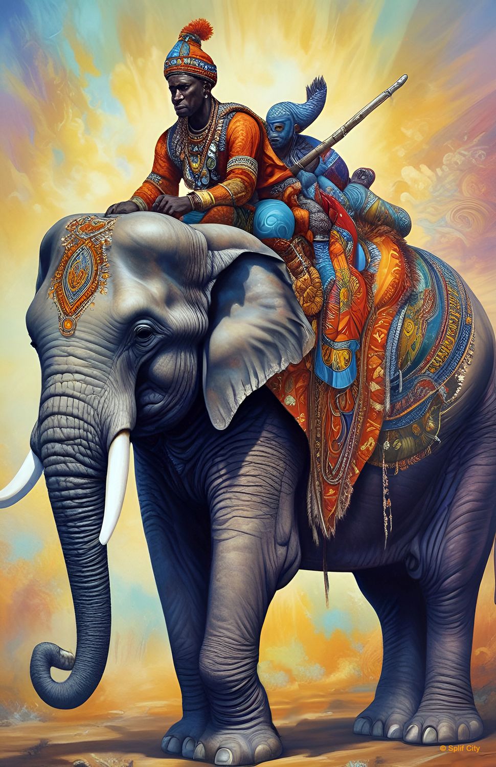 SC Elephant Rider 11 print
