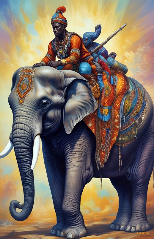 SC Elephant Rider 11 print