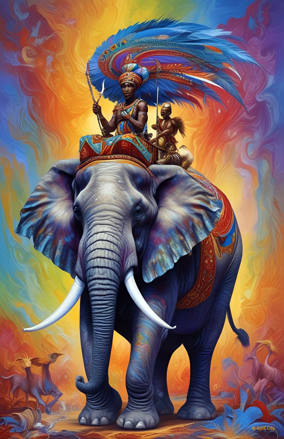 SC Elephant Rider 13 print
