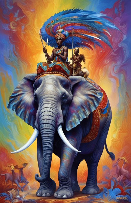 SC Elephant Rider 13 print