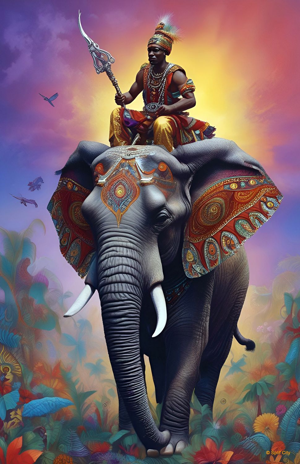 SC Elephant Rider 20 print