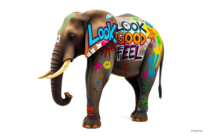 SC Graffiti Elephant 10 color print