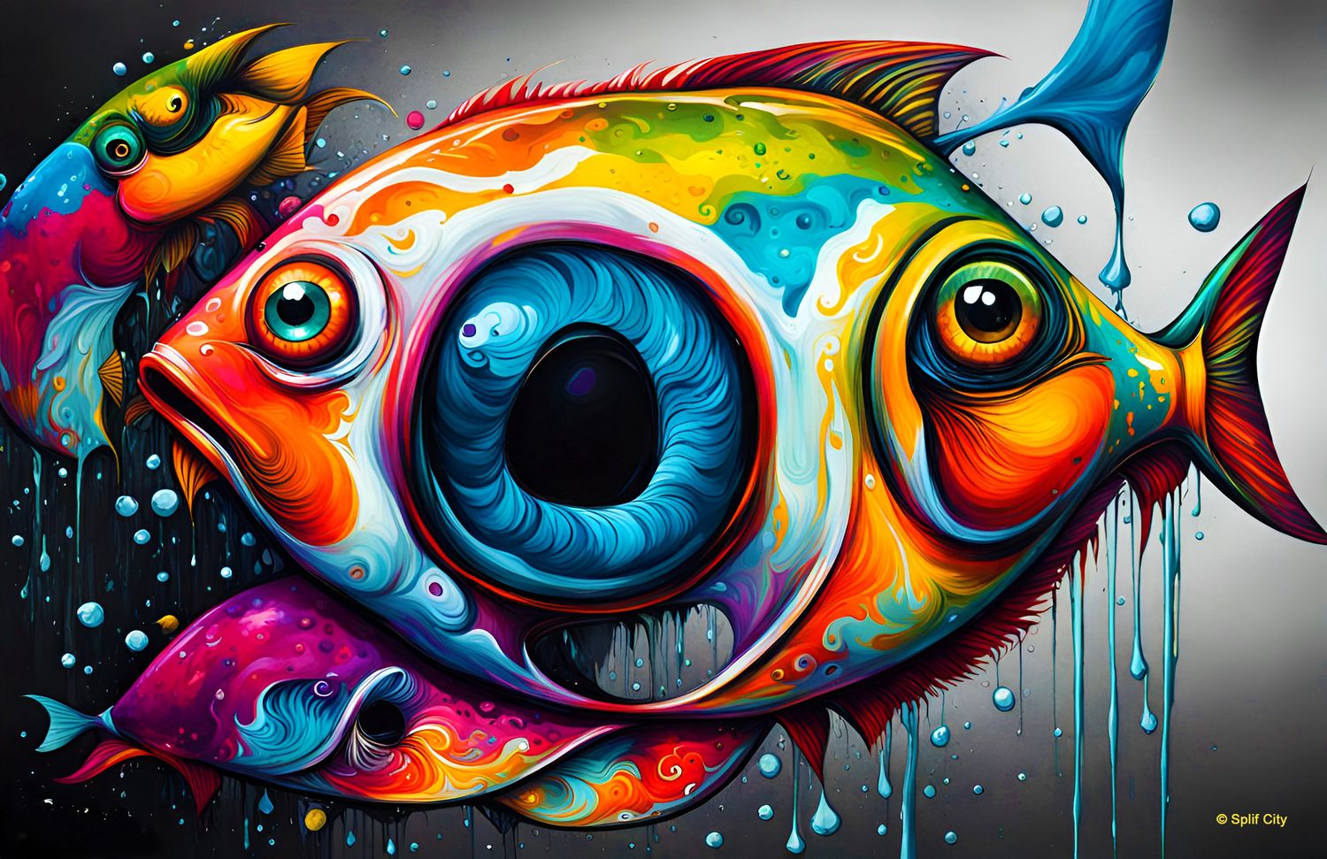 SC Trippy Fish 1 horizontal print